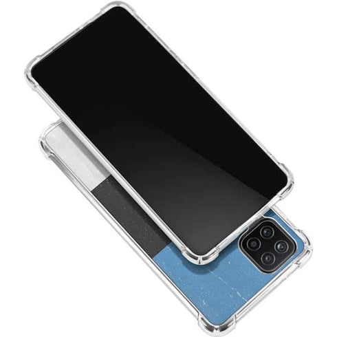 Estonia Flag Distressed Galaxy A12 Clear Case